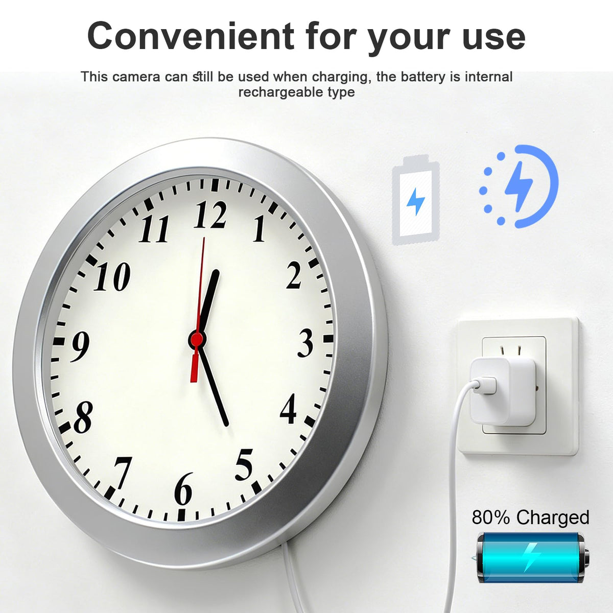 wifi security camera 1080p hidden camera clock package contents view |