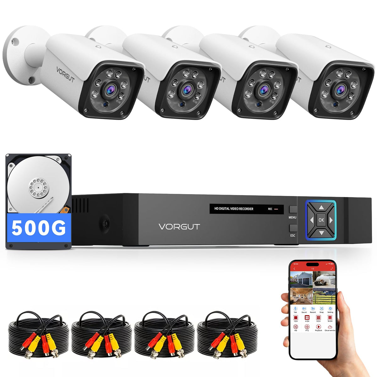 Wired Security Camera System Outdoor front angle | Smaronics