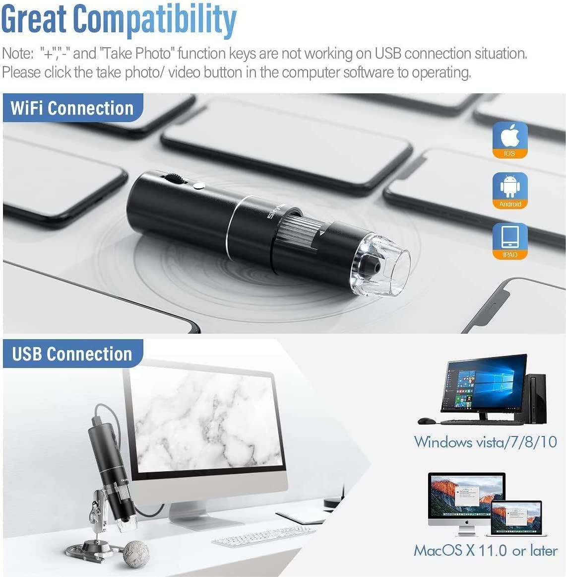 Wireless Handheld Digital Microscope with WiFi and USB Connectivity image 2