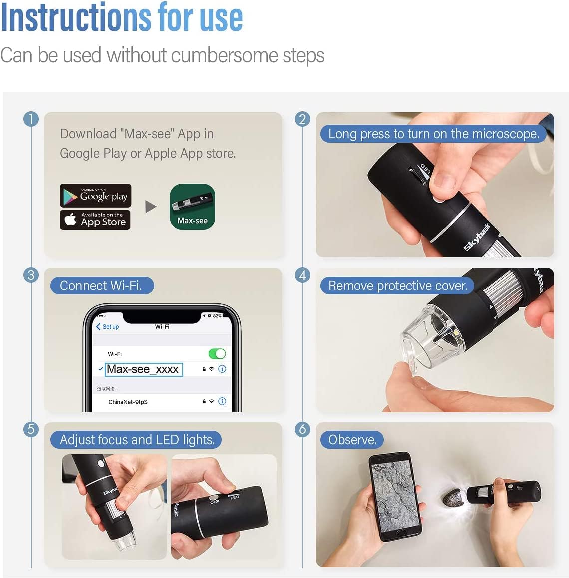 Wireless Handheld Digital Microscope with WiFi and USB Connectivity image 4