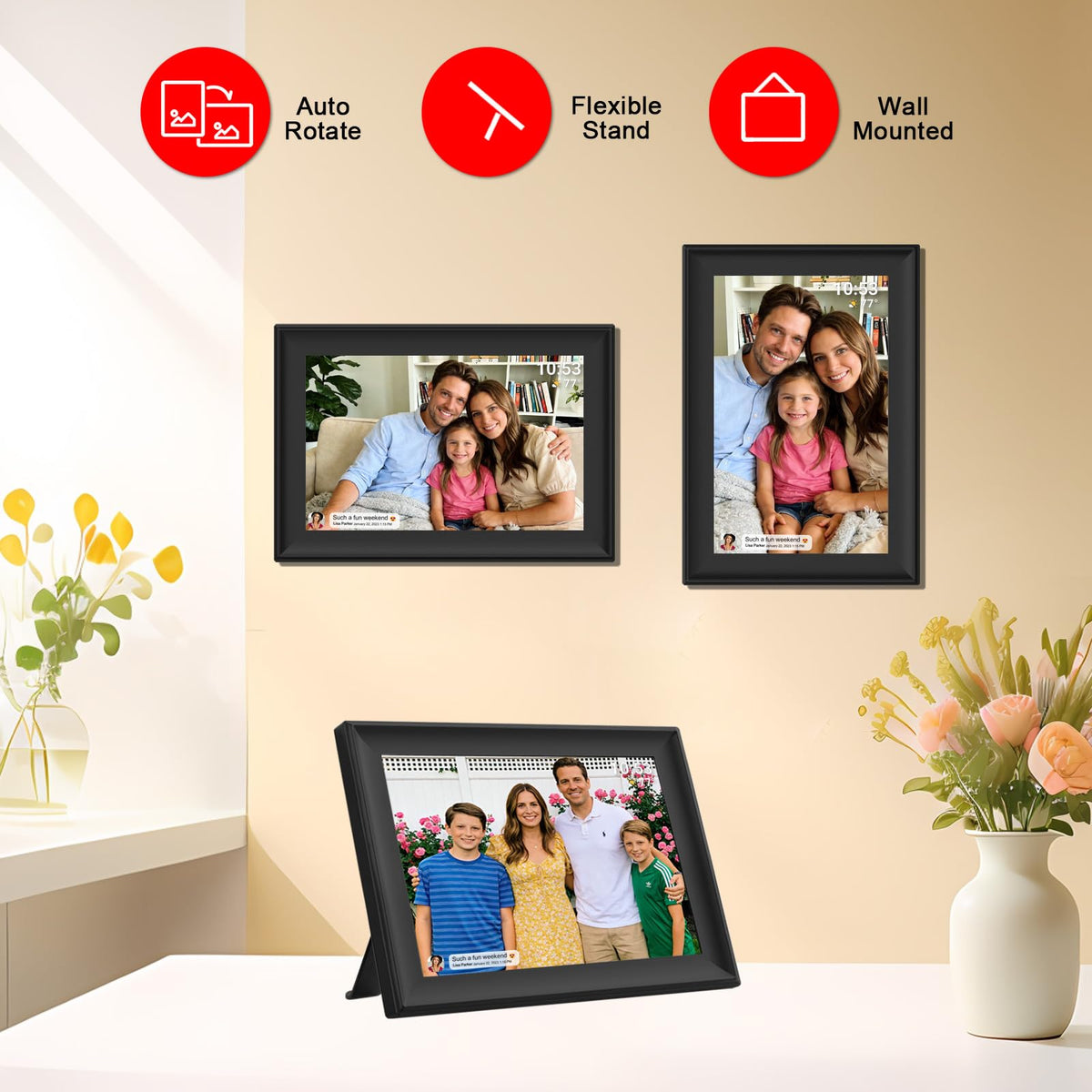 YENOCK 10.1 inch Digital Photo Frame clip and build detail | Smaronics
