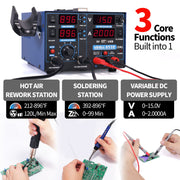 yihua 853d 3 in 1 soldering iron hot air rework station side profile p