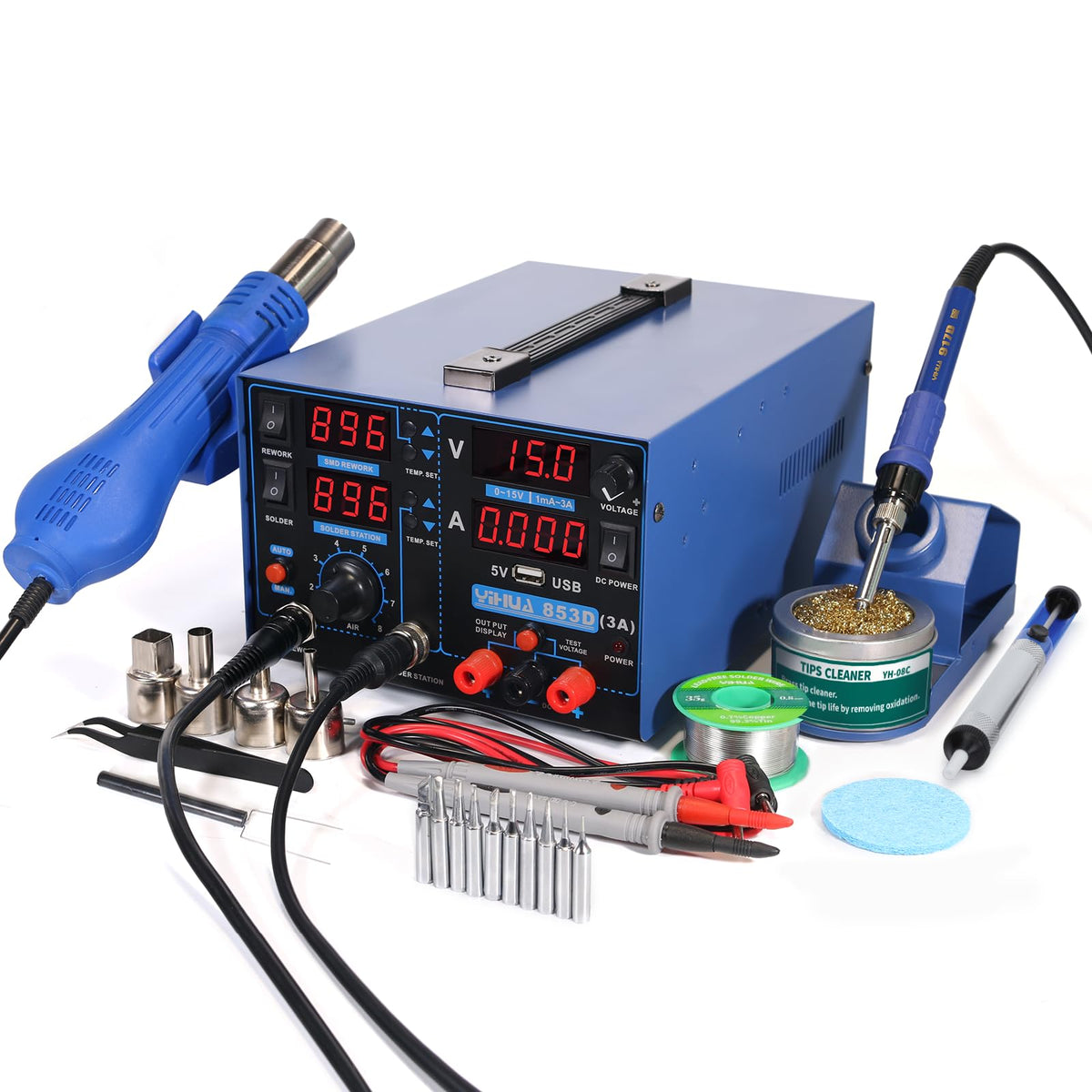 yihua 853d soldering station front angle product view | Smaronics