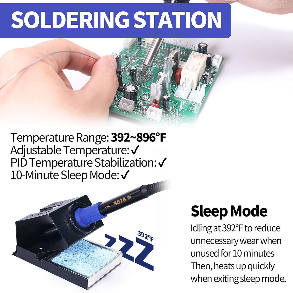 yihua 8786d dual system soldering and hot air rework station feature c