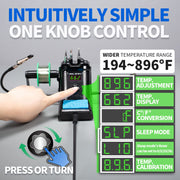yihua 926 iii digital soldering iron station feature close up view | S