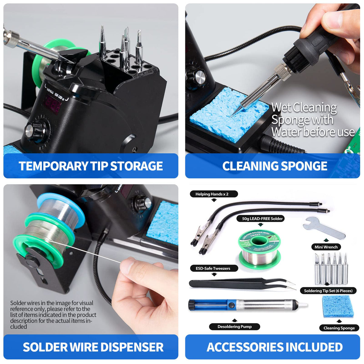 yihua 926 iii digital soldering iron station package contents view | S
