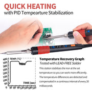 YIHUA 928D-III Soldering Iron side profile | Smaronics
