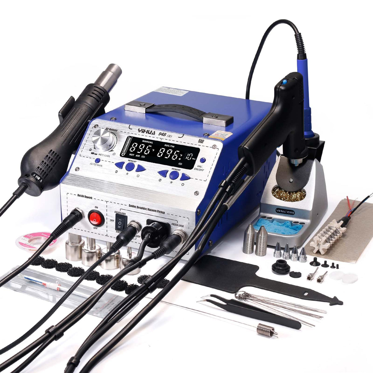 yihua 948 ii 4 in 1 hot air rework soldering iron front angle product