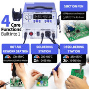 yihua 948 ii 4 in 1 hot air rework soldering iron rear design product