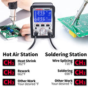 YIHUA 995D+ 2 in 1 Hot Air Rework and Soldering Iron Station image 2