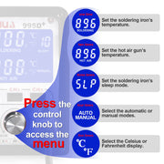 YIHUA 995D+ 2 in 1 Hot Air Rework and Soldering Iron Station image 3