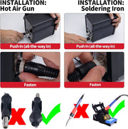 YIHUA 995D+ 2 in 1 Hot Air Rework and Soldering Iron Station image 6