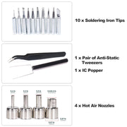 YIHUA 995D+ 2 in 1 Hot Air Rework and Soldering Iron Station image 7