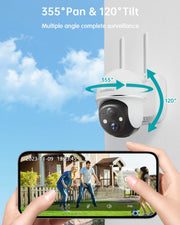 ZUMIMALL 2K Security Camera with 360° View rear design | Smaronics